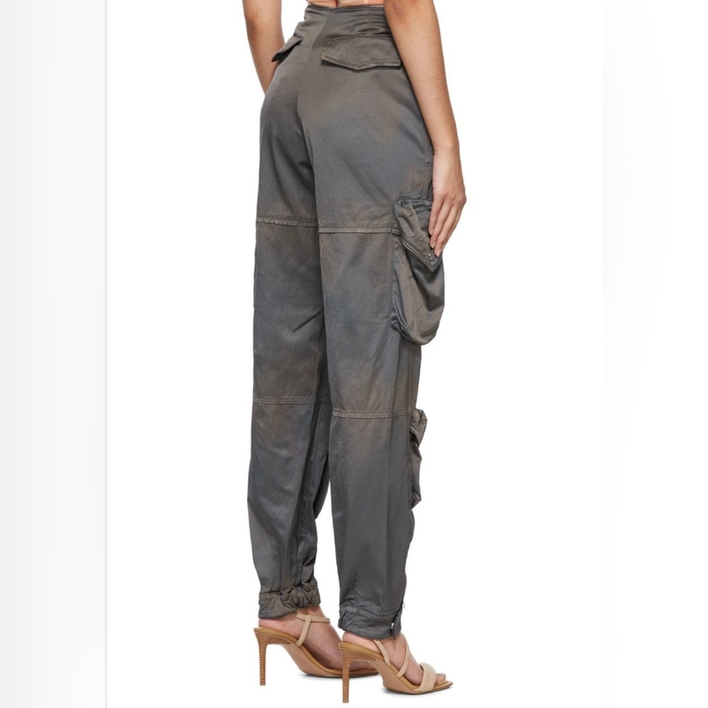 EUC Acne Studios Dusty Grey Satin Cargo Pants - Picture 6 of 16